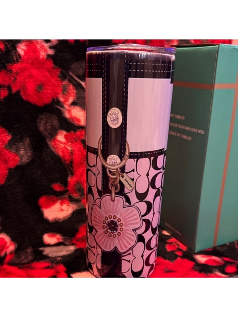 Betty Boop Coach Cartoon Design Skinny Tumbler Pink - Picture 3 of 5